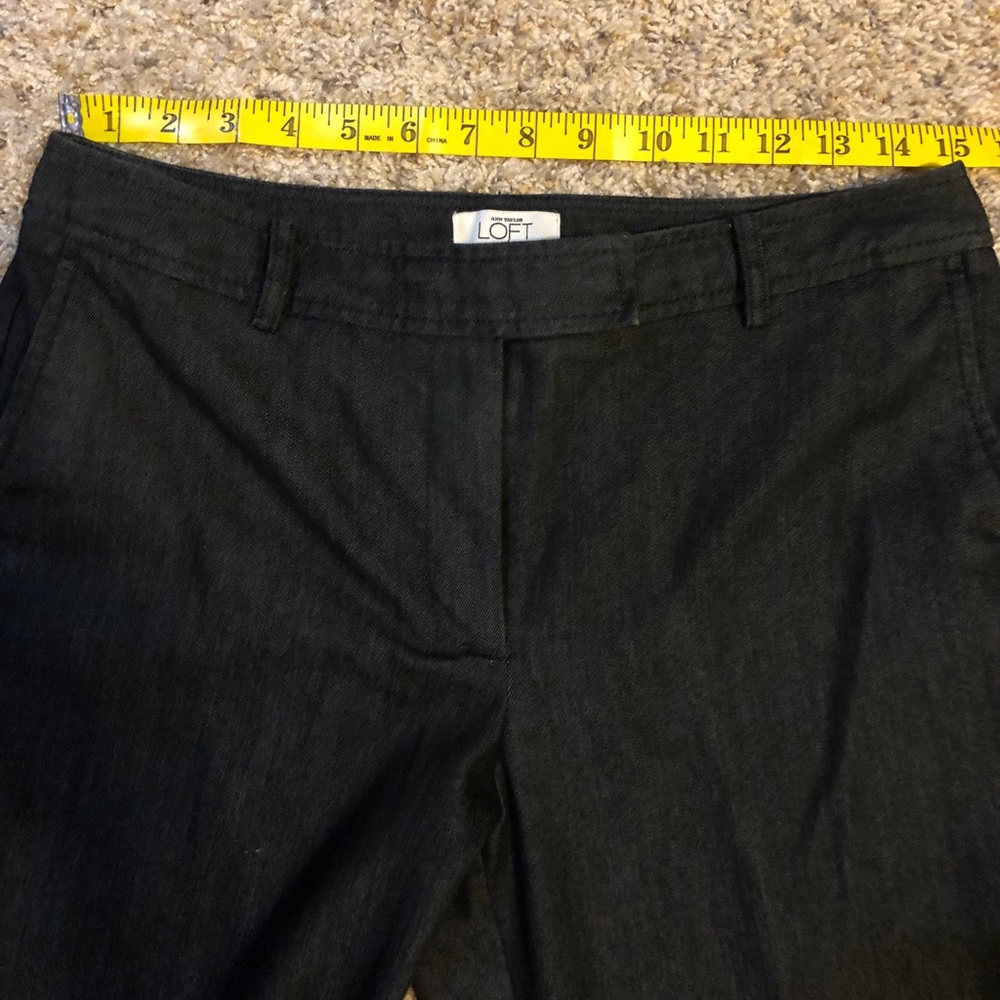 Loft dark Grey cuffed slacks